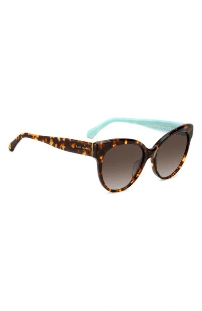 Kate Spade New York Aubriella 55mm Cat Eye Sunglasses In Brown