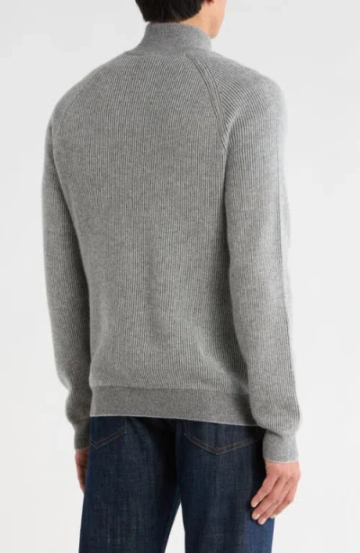 Amicale Rib Cashmere Pullover In Gray