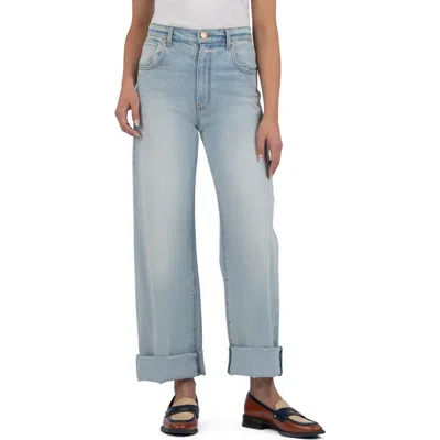 Kut From The Kloth Gwen High Waist Cufed Wide Leg Jeans