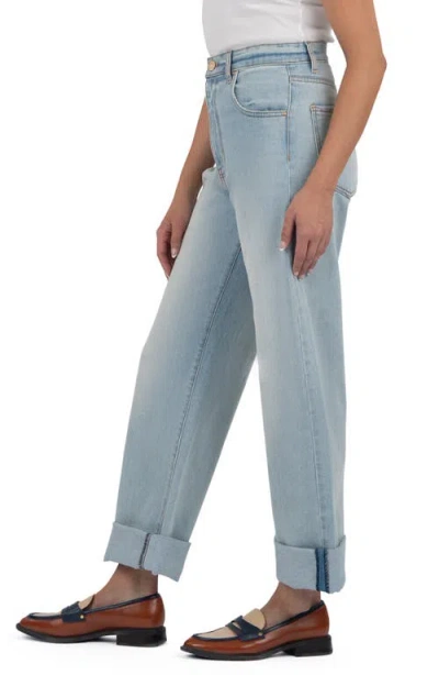 Kut From The Kloth Gwen High Waist Cufed Wide Leg Jeans