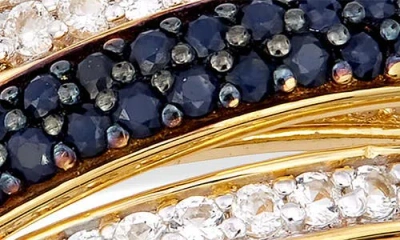 Savvy Cie Jewels Semiprecious Stone & White Sapphire Crossover Ring In Gold