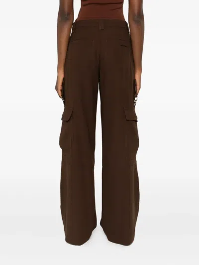 Ermanno Firenze Belted Pocket Trousers In Brown