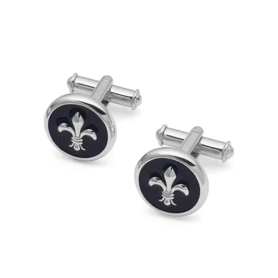 Aspinal Of London Fleur De Lis Cufflinks In Silver