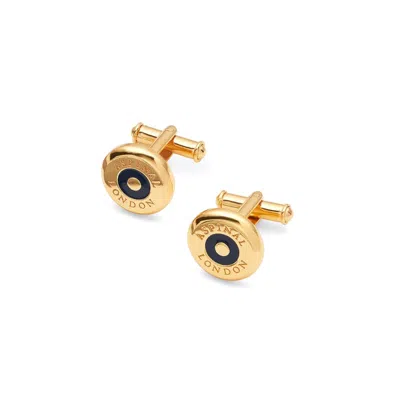 Aspinal Of London Enamel Button Cufflinks In Gold