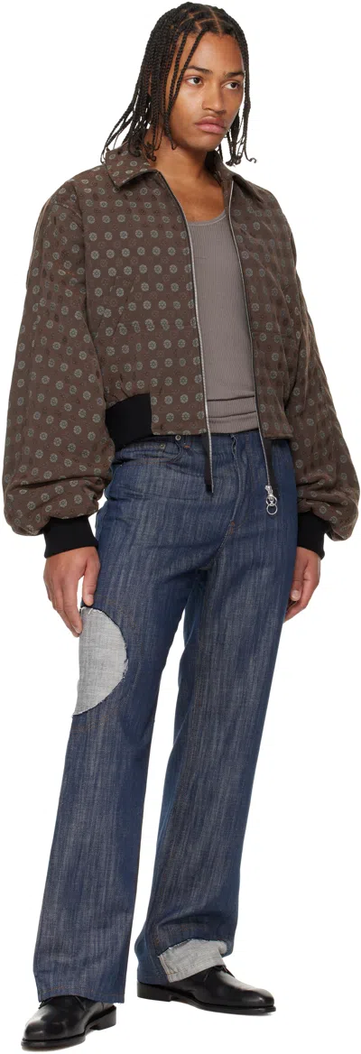 Edward Cuming Bottom-heavy Bomber Jacket In Brown