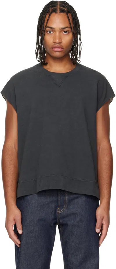Visvim Black Mondo Dual Sweat S/l Dmgd Tank Top In Black