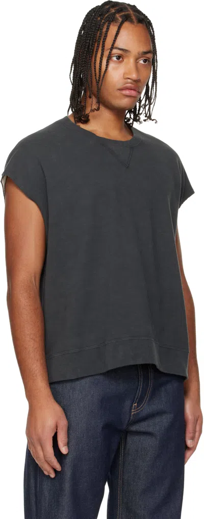 Visvim Black Mondo Dual Sweat S/l Dmgd Tank Top In Black