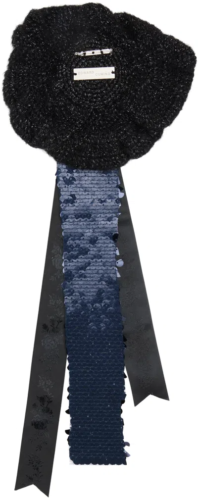 Edward Cuming Pesame Handmade Brooch In Black