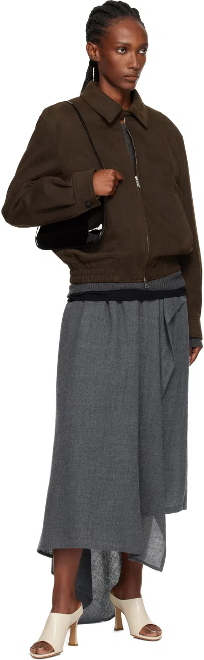 Fane Ssense Exclusive Black Bra Bag In Brown