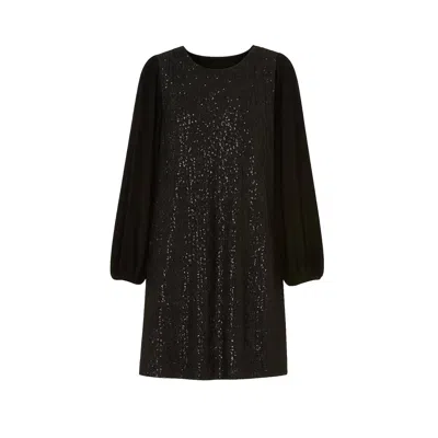 Yumi Velvet Sequin Tunic Dress In Brown
