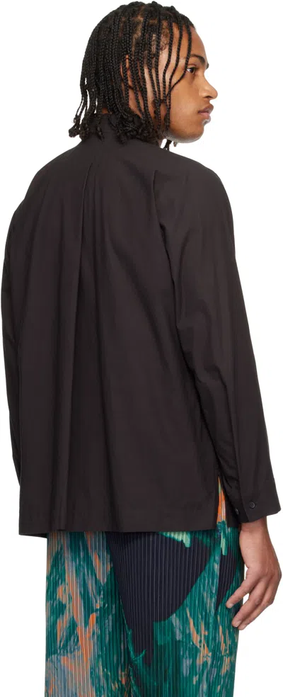 Issey Miyake Brown Streamline Shirt In Brown