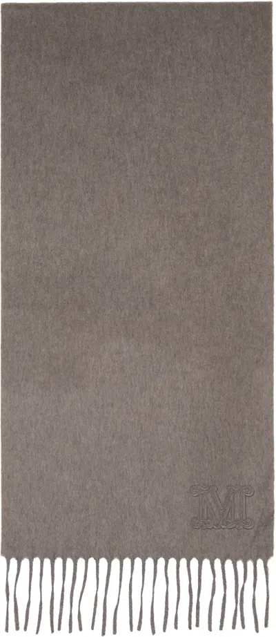 Max Mara Gray Wsdalia Scarf In Gray