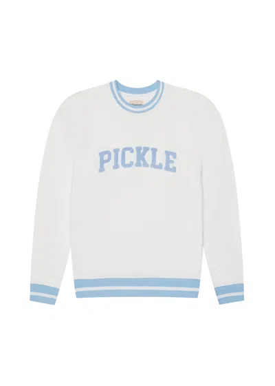 Ellsworth + Ivey Sweatshirt Collegiate Pickle In White