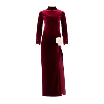Nur Karaata Women's Red Queen Chamber Burgundy Dress In Red