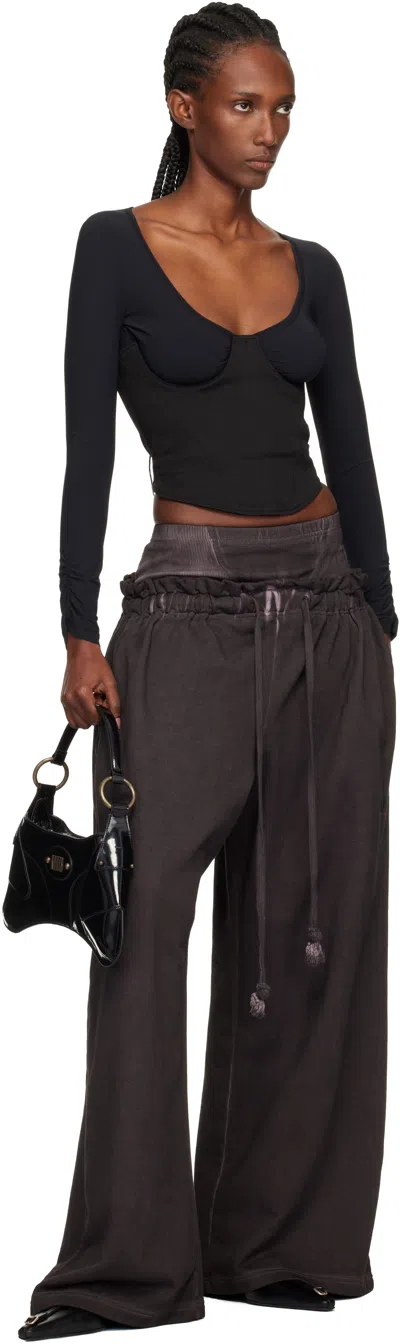 Knwls Black Scythe Bustier Top In Black