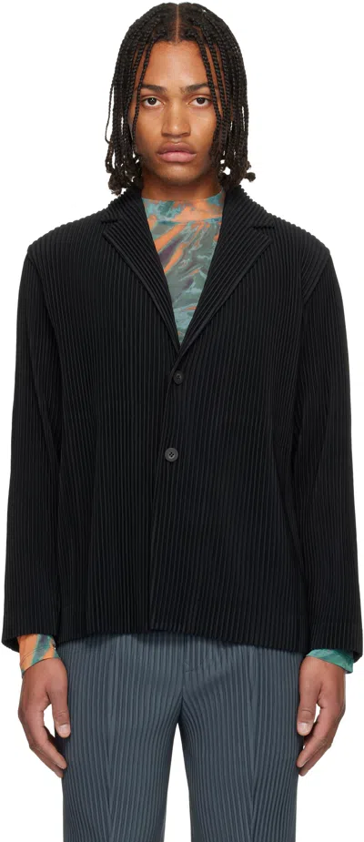 Issey Miyake Black Basics Blazer In Black