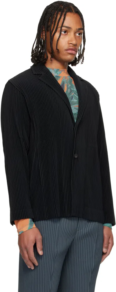 Issey Miyake Black Basics Blazer In Black