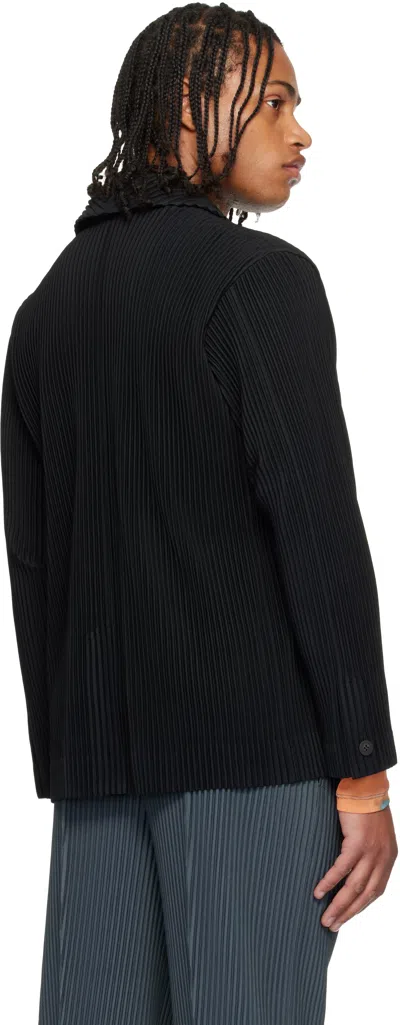Issey Miyake Black Basics Blazer In Black