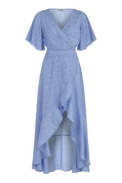 Nocturne Women's Asymmetric Flounce Dress-blue In Blue