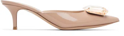 Gianvito Rossi Beige Jaipur 55 Heels In Pink