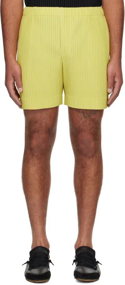 Issey Miyake Yellow Monthly Color July Shorts In Yellow
