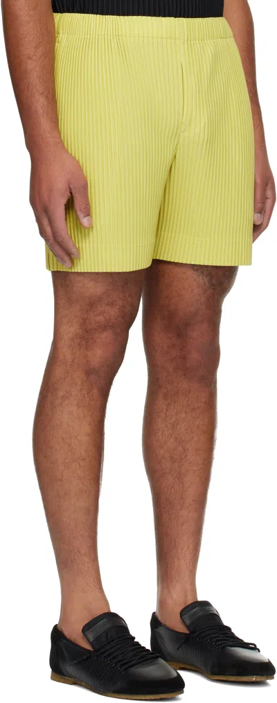 Issey Miyake Yellow Monthly Color July Shorts In Yellow