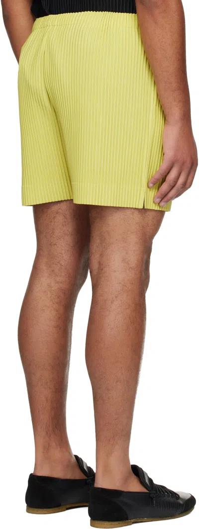 Issey Miyake Yellow Monthly Color July Shorts In Yellow