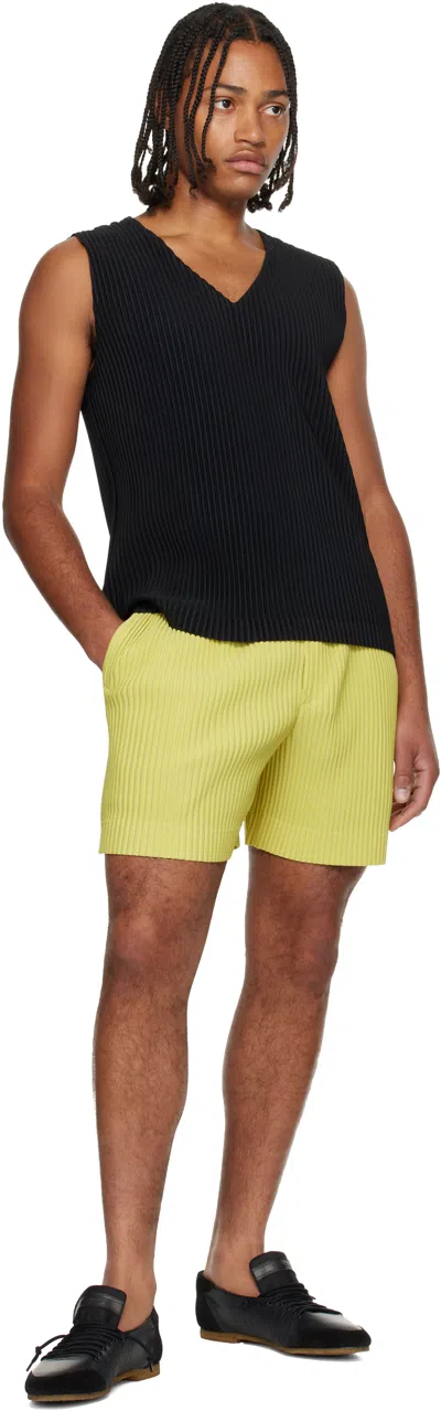 Issey Miyake Yellow Monthly Color July Shorts In Yellow