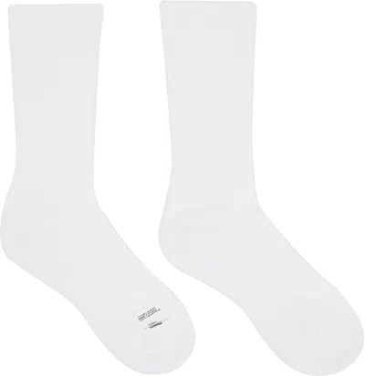 Visvim Two-pack White Achilles Hi Socks In White