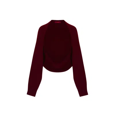 Callaite Women's Purple Pure Cashmere Choou Icon Shrug - Bordeaux In Purple