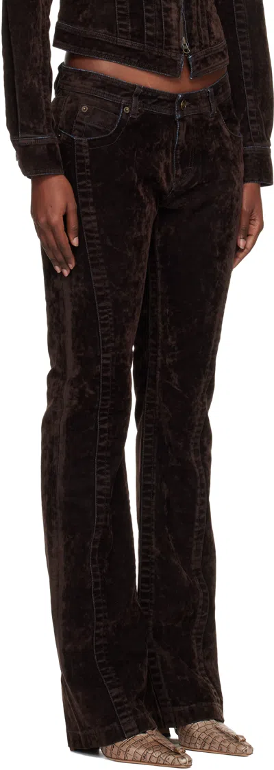 Knwls Belt Loop Jeans In Brown