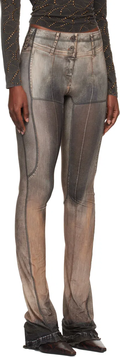 Knwls Thin Mesh Leggings In Gray
