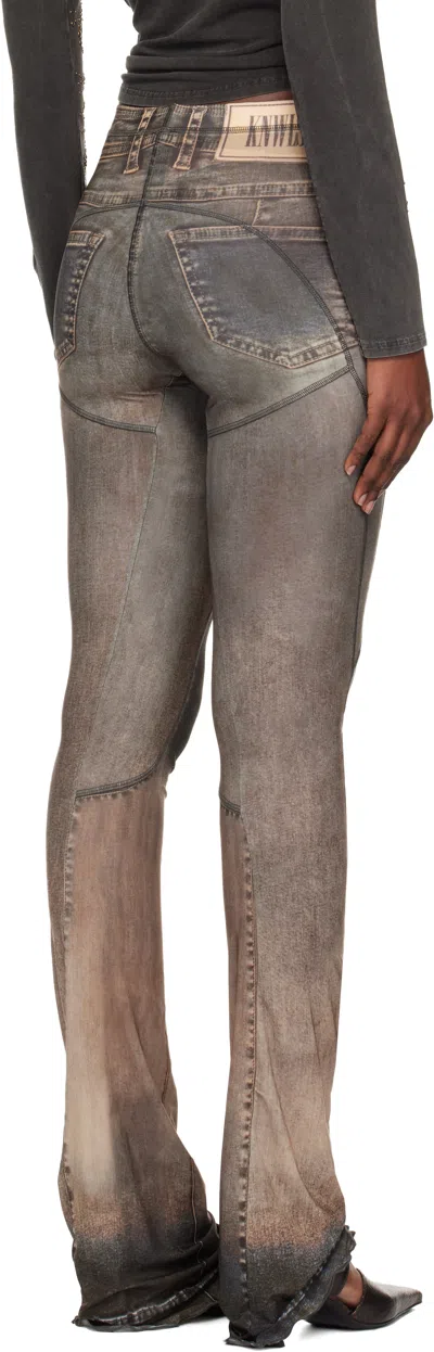 Knwls Thin Mesh Leggings In Gray