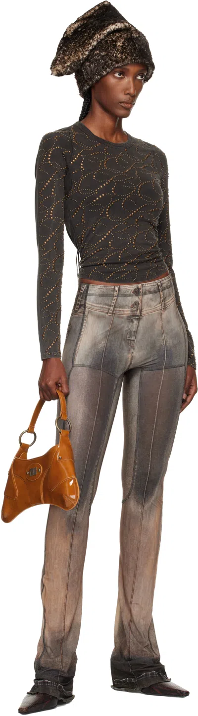 Knwls Thin Mesh Leggings In Gray