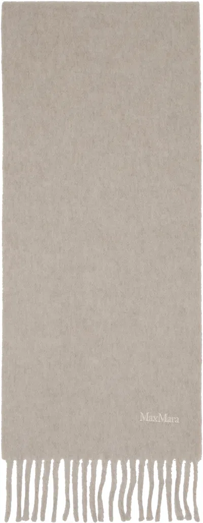 Max Mara Beige Scilli Scarf In Neutral