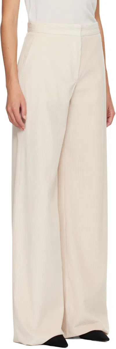 Max Mara Dentice Stretch Cotton Twill Pants In Neutral