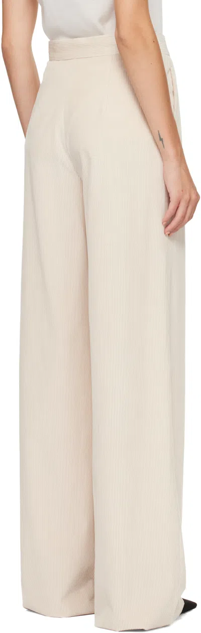 Max Mara Dentice Stretch Cotton Twill Pants In Neutral