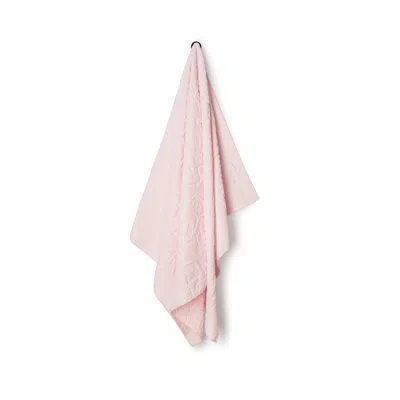 La Reina Pink Velour Bath Towel Rose Large In Pink
