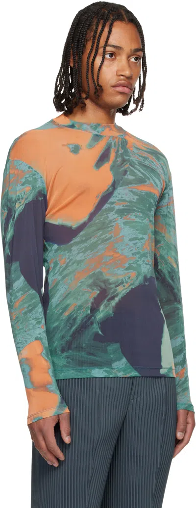 Issey Miyake Multicolor Agate Sheer T-shirt In Multi