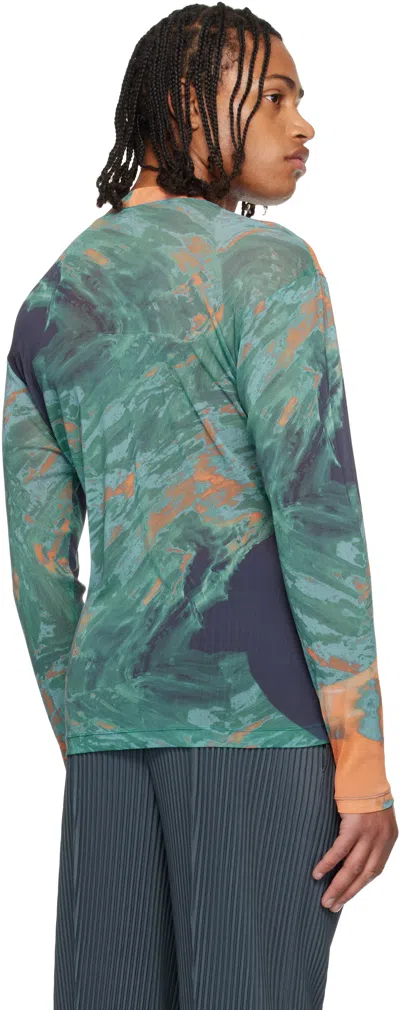 Issey Miyake Multicolor Agate Sheer T-shirt In Multi