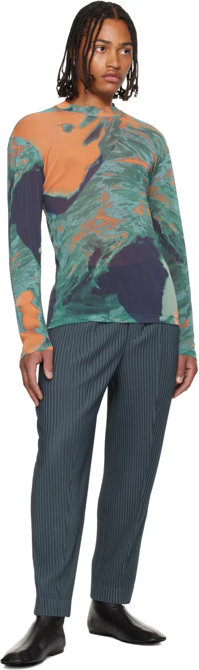 Issey Miyake Multicolor Agate Sheer T-shirt In Multi