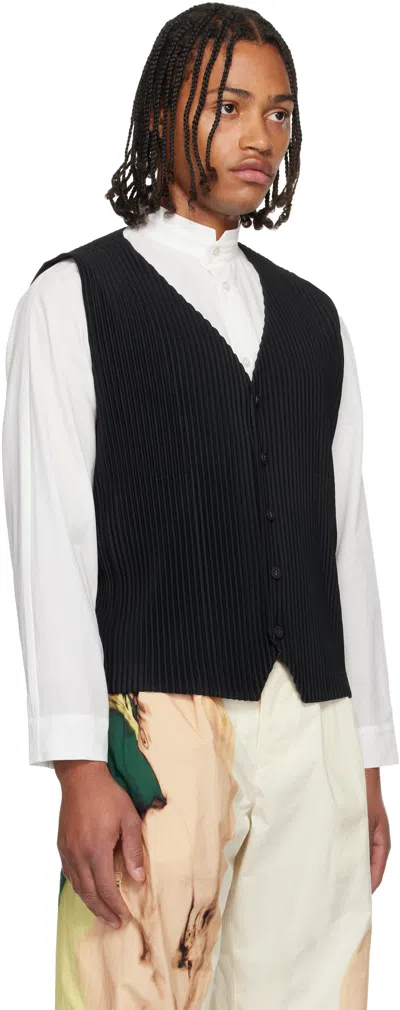 Issey Miyake Black Basics July Waistcoat In Black