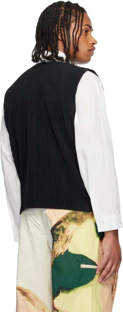 Issey Miyake Black Basics July Waistcoat In Black