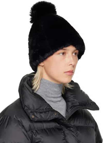 Max Mara Black Casta Beanie In Black