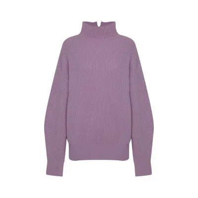 Callaite Women's Purple Pure Cashmere Angelina Turtleneck - Violet In Purple