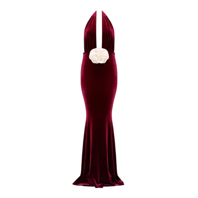 Nur Karaata Women's Red Alhambra Burgundy Gown In Red