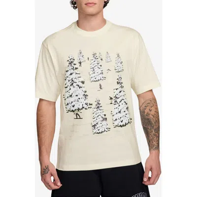 Jordan Holiday Cotton Graphic T-shirt In Neutral