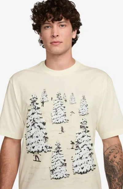 Jordan Holiday Cotton Graphic T-shirt In Neutral