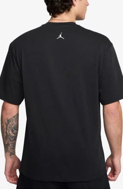 Jordan Holiday Cotton Graphic T-shirt In Black