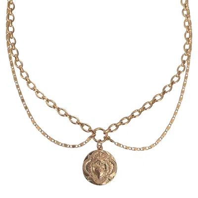 In Cauda Venenum Women's Gold Messiah Necklace In Gold